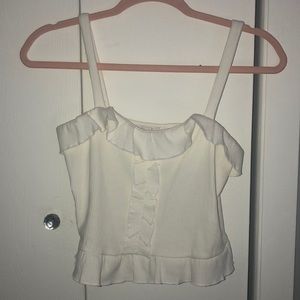 Francesca’s Ruffle Crop Tank